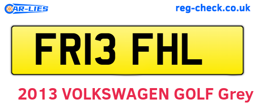 FR13FHL are the vehicle registration plates.