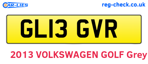 GL13GVR are the vehicle registration plates.