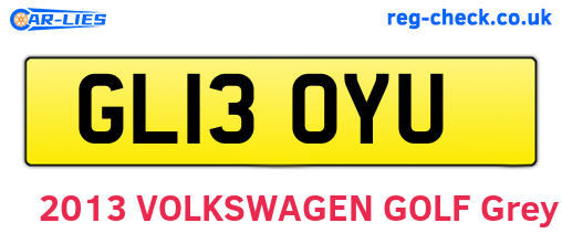 GL13OYU are the vehicle registration plates.