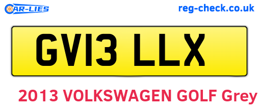 GV13LLX are the vehicle registration plates.