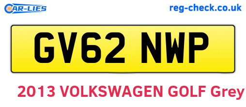 GV62NWP are the vehicle registration plates.