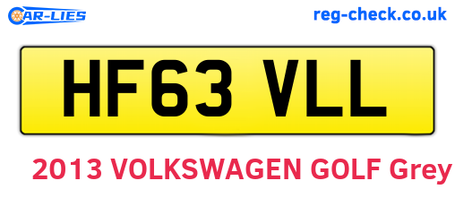 HF63VLL are the vehicle registration plates.