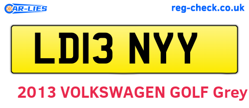 LD13NYY are the vehicle registration plates.