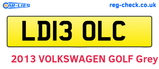 LD13OLC are the vehicle registration plates.