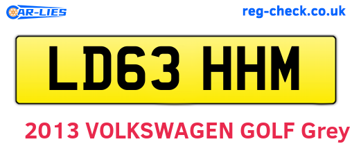 LD63HHM are the vehicle registration plates.