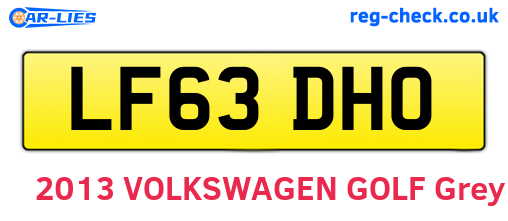 LF63DHO are the vehicle registration plates.