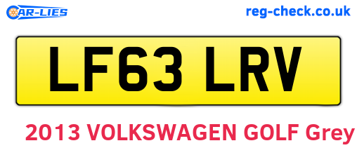 LF63LRV are the vehicle registration plates.