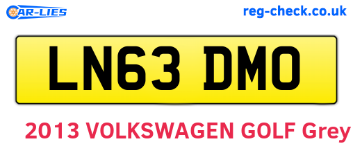 LN63DMO are the vehicle registration plates.