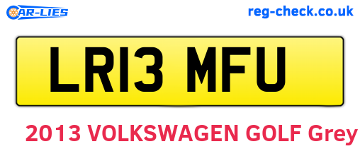 LR13MFU are the vehicle registration plates.