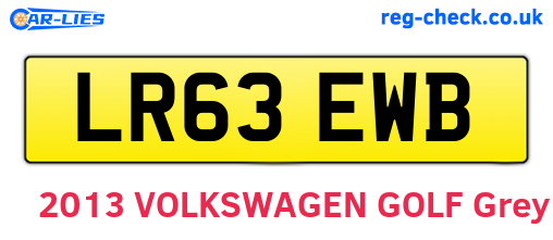 LR63EWB are the vehicle registration plates.