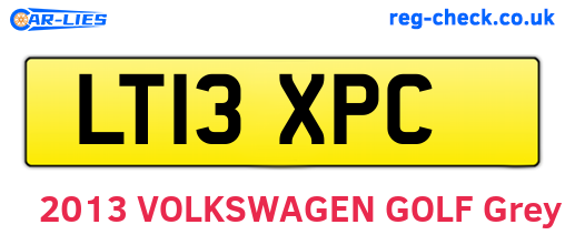LT13XPC are the vehicle registration plates.
