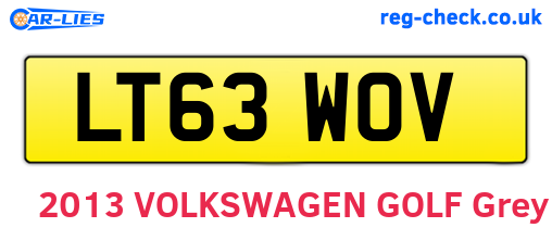 LT63WOV are the vehicle registration plates.