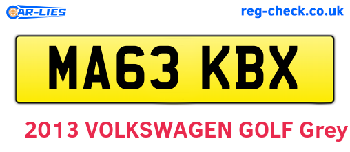 MA63KBX are the vehicle registration plates.