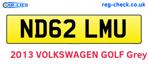 ND62LMU are the vehicle registration plates.
