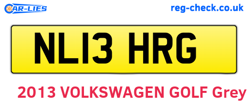 NL13HRG are the vehicle registration plates.