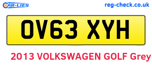 OV63XYH are the vehicle registration plates.