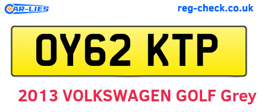 OY62KTP are the vehicle registration plates.