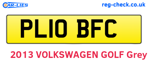 PL10BFC are the vehicle registration plates.