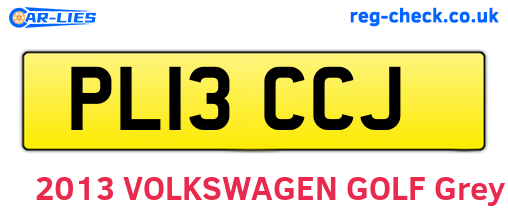 PL13CCJ are the vehicle registration plates.