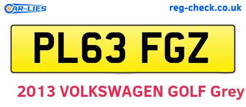 PL63FGZ are the vehicle registration plates.