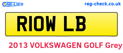 R10WLB are the vehicle registration plates.