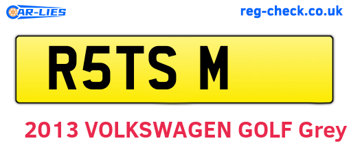 R5TSM are the vehicle registration plates.