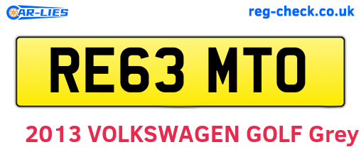 RE63MTO are the vehicle registration plates.
