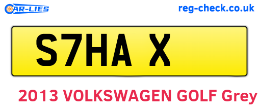 S7HAX are the vehicle registration plates.