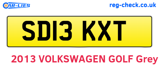 SD13KXT are the vehicle registration plates.