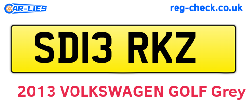 SD13RKZ are the vehicle registration plates.