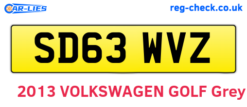 SD63WVZ are the vehicle registration plates.
