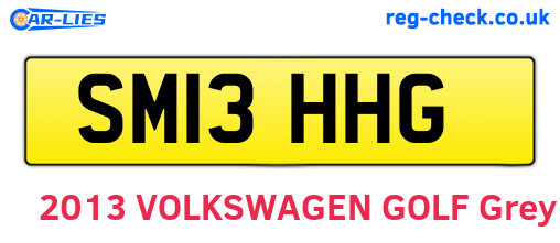 SM13HHG are the vehicle registration plates.