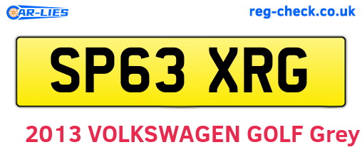 SP63XRG are the vehicle registration plates.