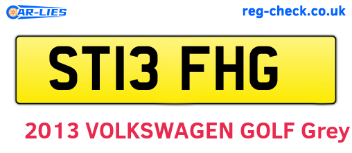 ST13FHG are the vehicle registration plates.