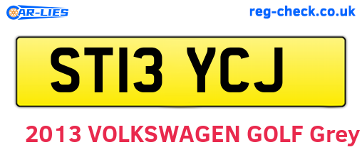 ST13YCJ are the vehicle registration plates.
