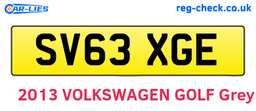 SV63XGE are the vehicle registration plates.