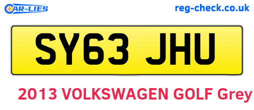 SY63JHU are the vehicle registration plates.