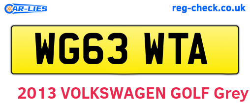 WG63WTA are the vehicle registration plates.