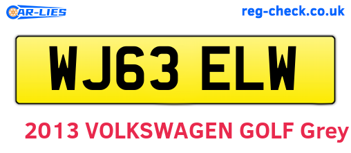 WJ63ELW are the vehicle registration plates.