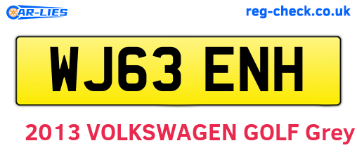 WJ63ENH are the vehicle registration plates.