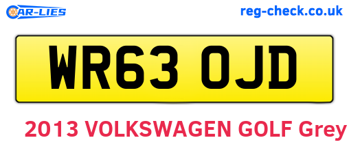 WR63OJD are the vehicle registration plates.