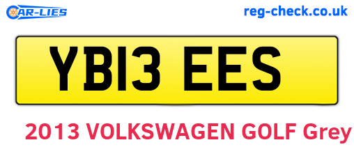 YB13EES are the vehicle registration plates.