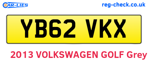 YB62VKX are the vehicle registration plates.