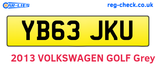 YB63JKU are the vehicle registration plates.