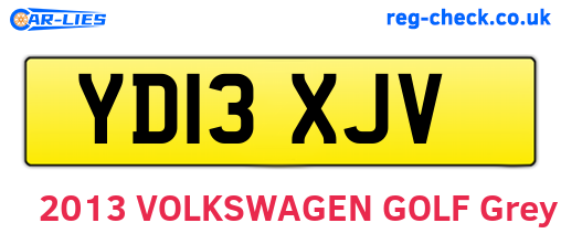 YD13XJV are the vehicle registration plates.