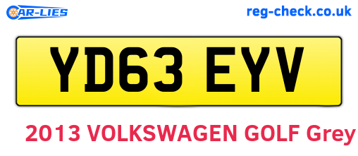 YD63EYV are the vehicle registration plates.