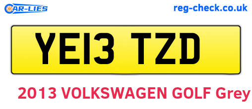YE13TZD are the vehicle registration plates.