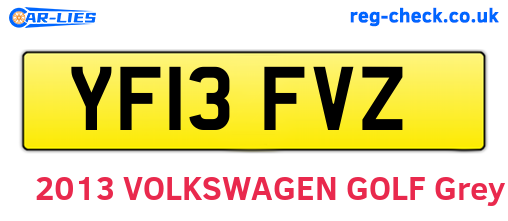 YF13FVZ are the vehicle registration plates.