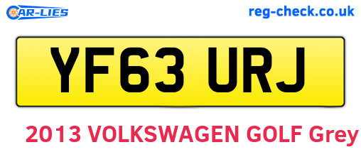 YF63URJ are the vehicle registration plates.