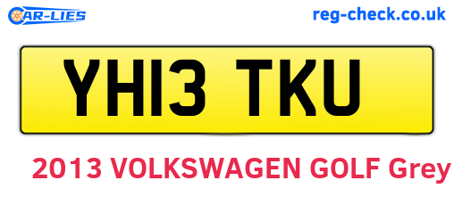 YH13TKU are the vehicle registration plates.